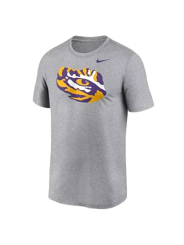 Футболка мужская Heather Grey LSU Tigers Primetime Legend с альтернативным логотипом Nike — изображение 3 из 3