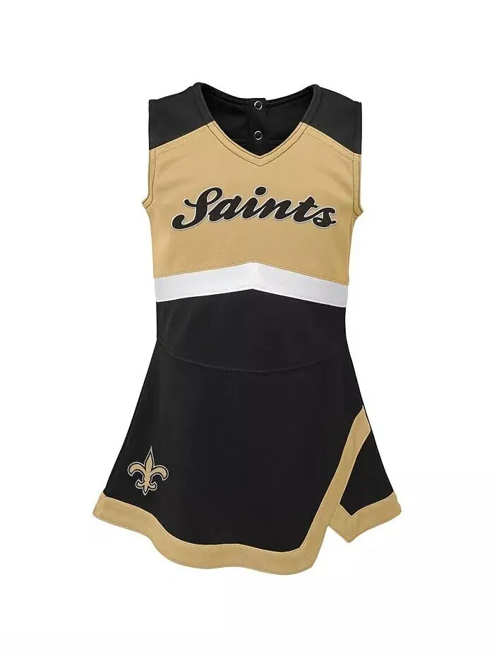 Платье-джемпер для девочек черное New Orleans Saints Cheer Captain Outerstuff — изображение 4 из 4