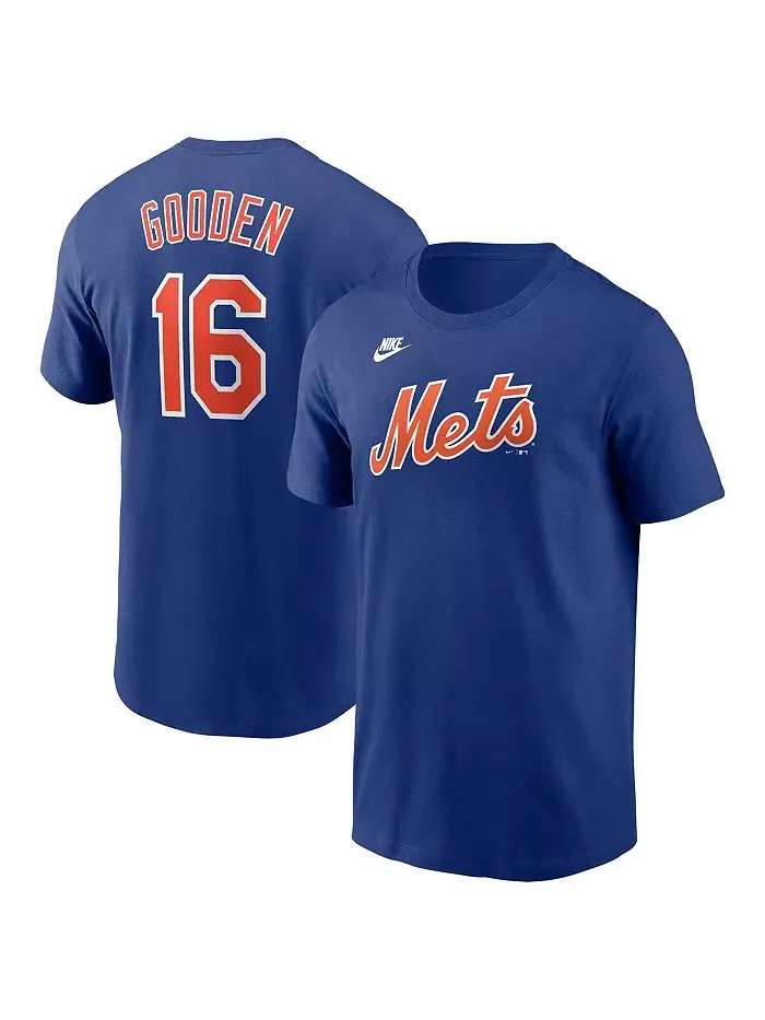 Мужская футболка Dwight Gooden Royal New York Mets Cooperstown Collection Fuse Name Number — изображение 1 из 3