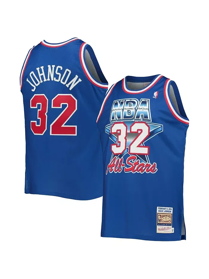Мужская футболка Magic Johnson Royal Western Conference Hardwood Classics 1992 NBA All-Star Game — изображение 1 из 3