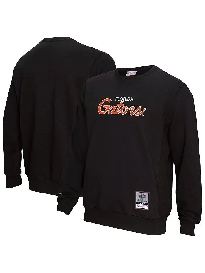 Мужской черный толстовка Florida Gators Elite Script с надписью Mitchell & Ness — изображение 1 из 3