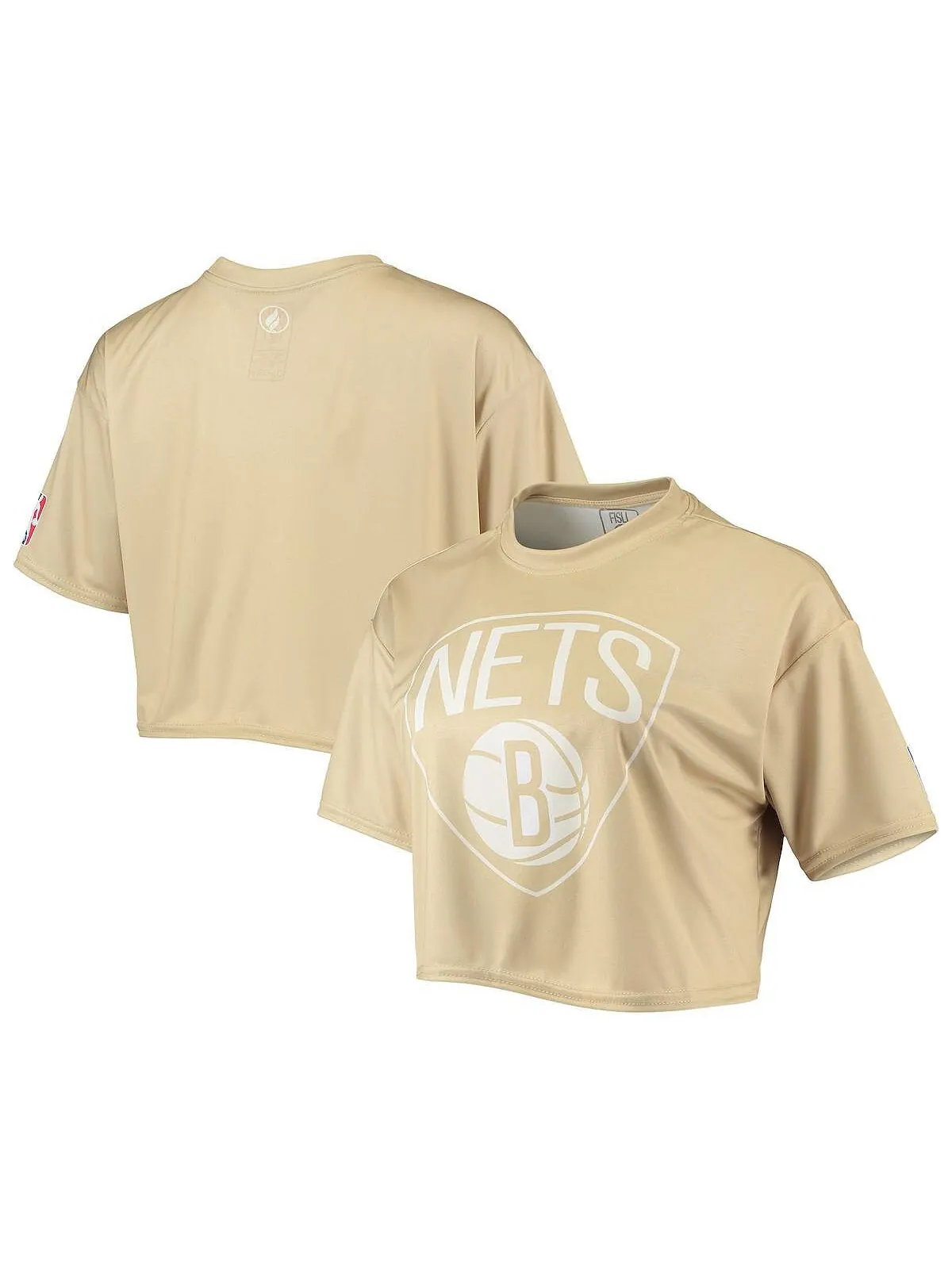 Женский укороченный топ песочного цвета светло-коричневого цвета Brooklyn Nets NBA Exclusive