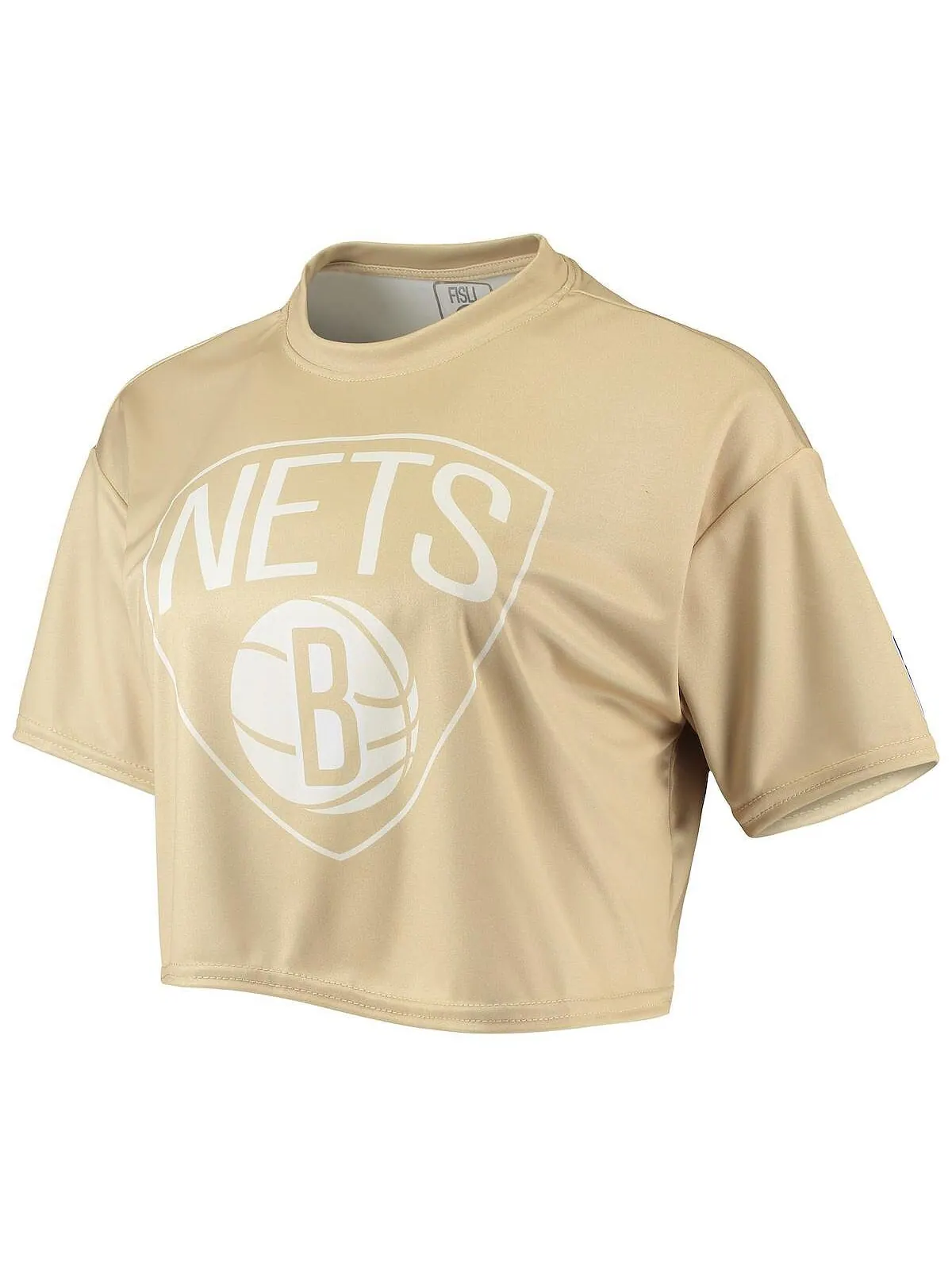 Женский укороченный топ песочного цвета светло-коричневого цвета Brooklyn Nets NBA Exclusive — изображение 2 из 3, бежевый