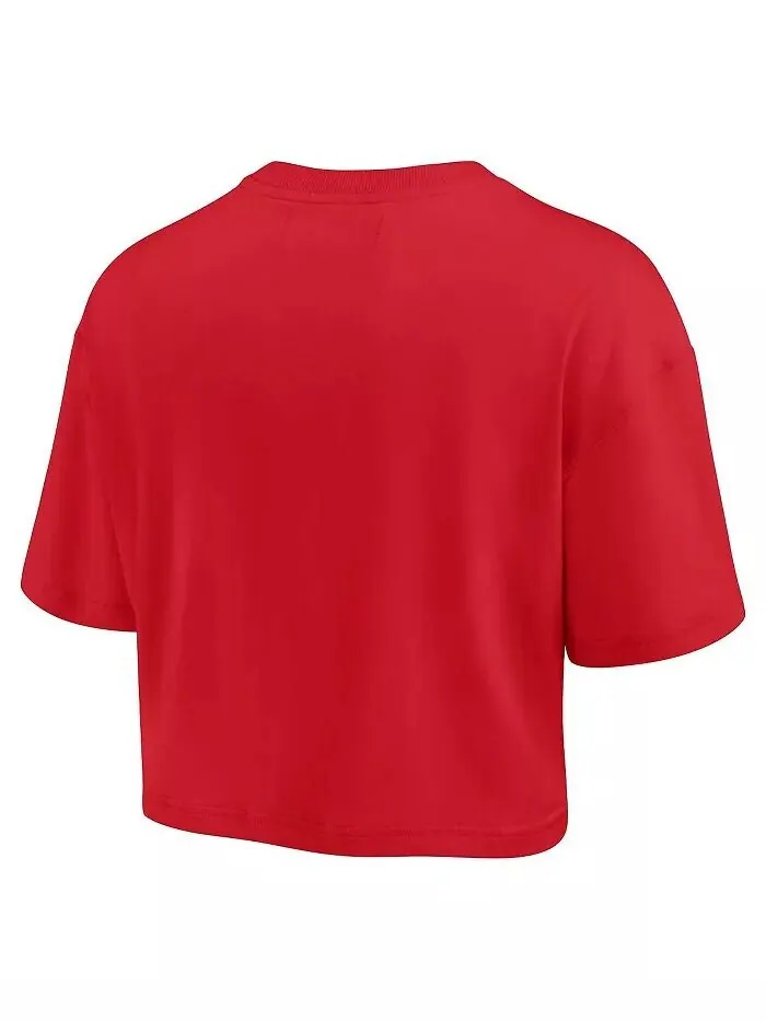 Женская укороченная футболка Red Georgia Bulldogs Super Soft Boxy Fanatics Signature — изображение 2 из 3