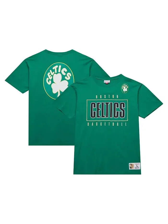 Мужская футболка Kelly Green Boston Celtics Hardwood Classics Team OG 2.0 Premium Vintage Logo — изображение 1 из 4