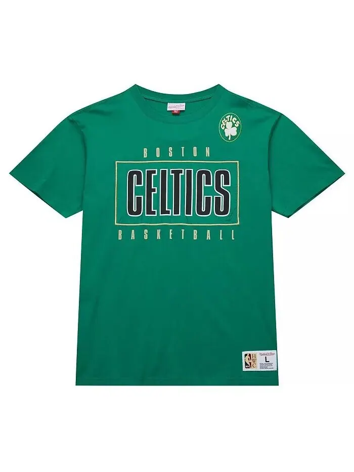 Мужская футболка Kelly Green Boston Celtics Hardwood Classics Team OG 2.0 Premium Vintage Logo — изображение 2 из 4
