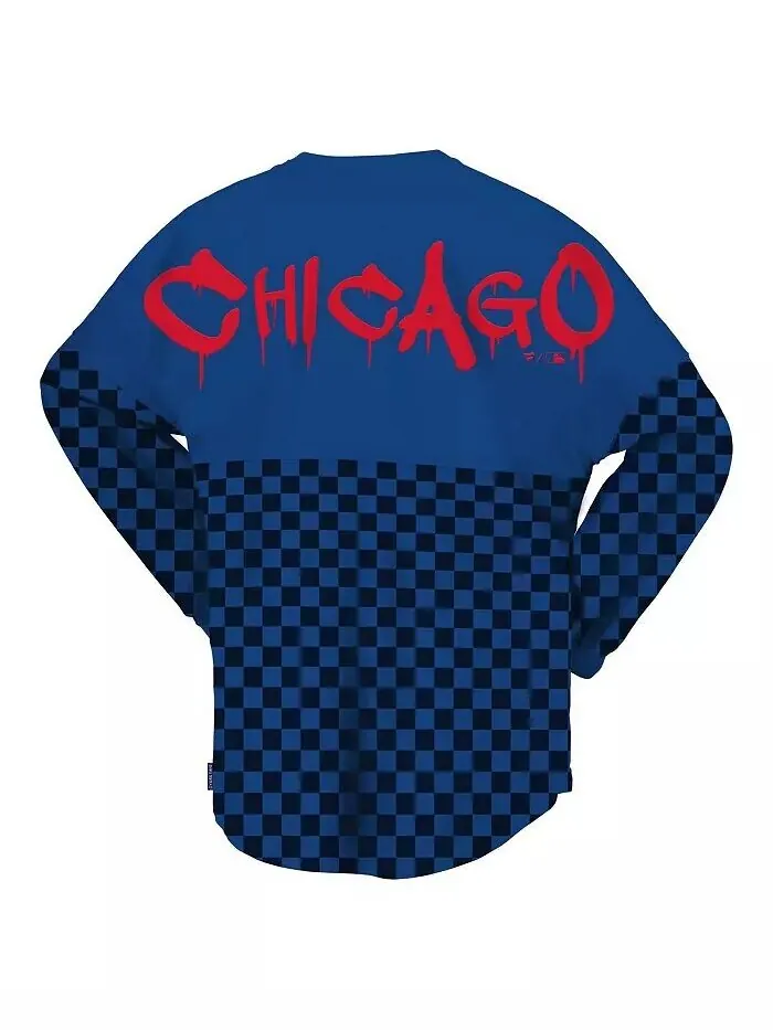Женская футболка с длинным рукавом с принтом в клетку Royal Chicago Cubs Fanatics — изображение 2 из 3