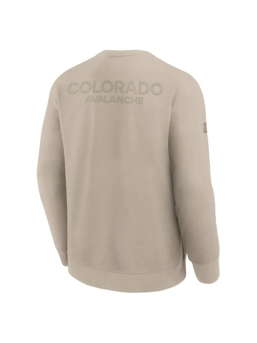 Fanatics Мужская толстовка Colorado Avalanche Authentic Pro Road Tri-Blend бежевого цвета — изображение 3 из 3, бежевый