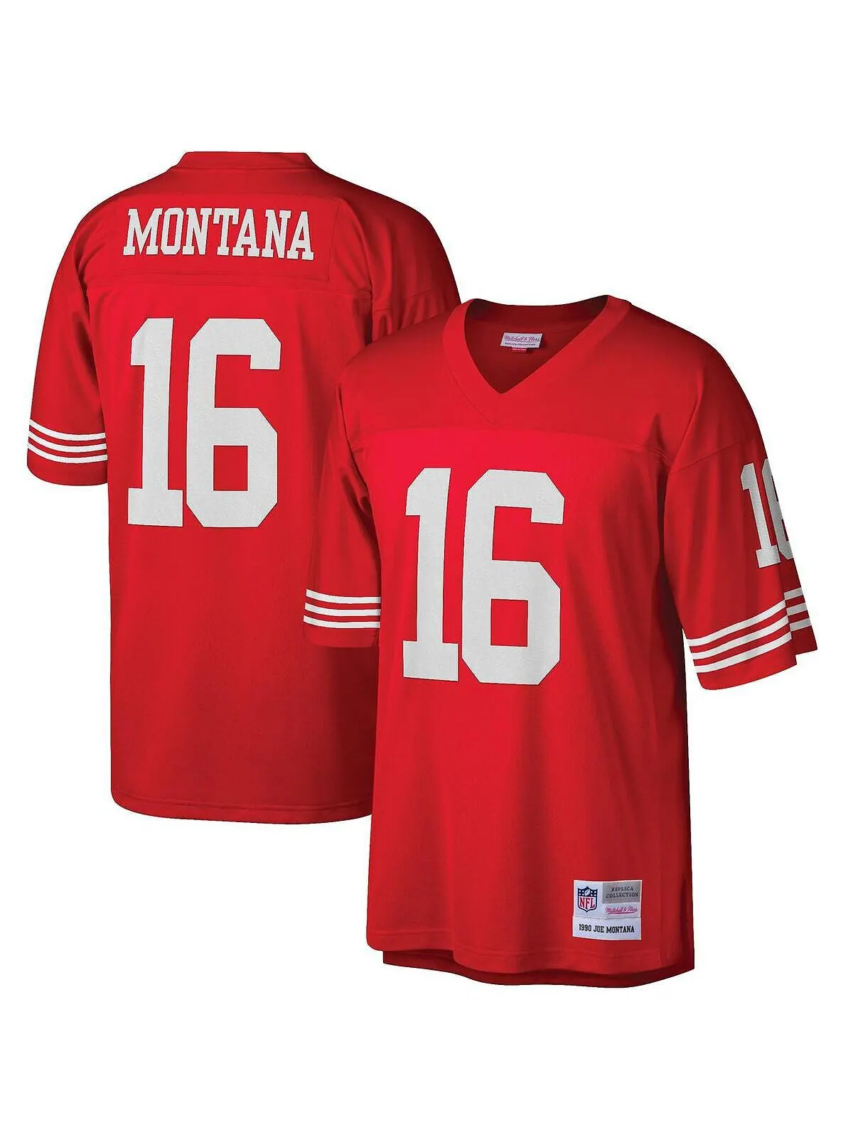 Мужская футболка joe montana scarlet san francisco 49ers big and tall 1990 года, копия джерси для — изображение 1 из 3, алый