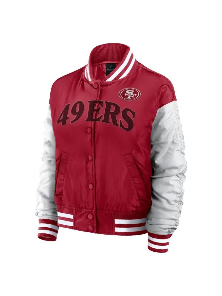 Женская алая куртка San Francisco 49ers Elements Wave с застежкой на кнопках Fanatics — изображение 2 из 3, алый