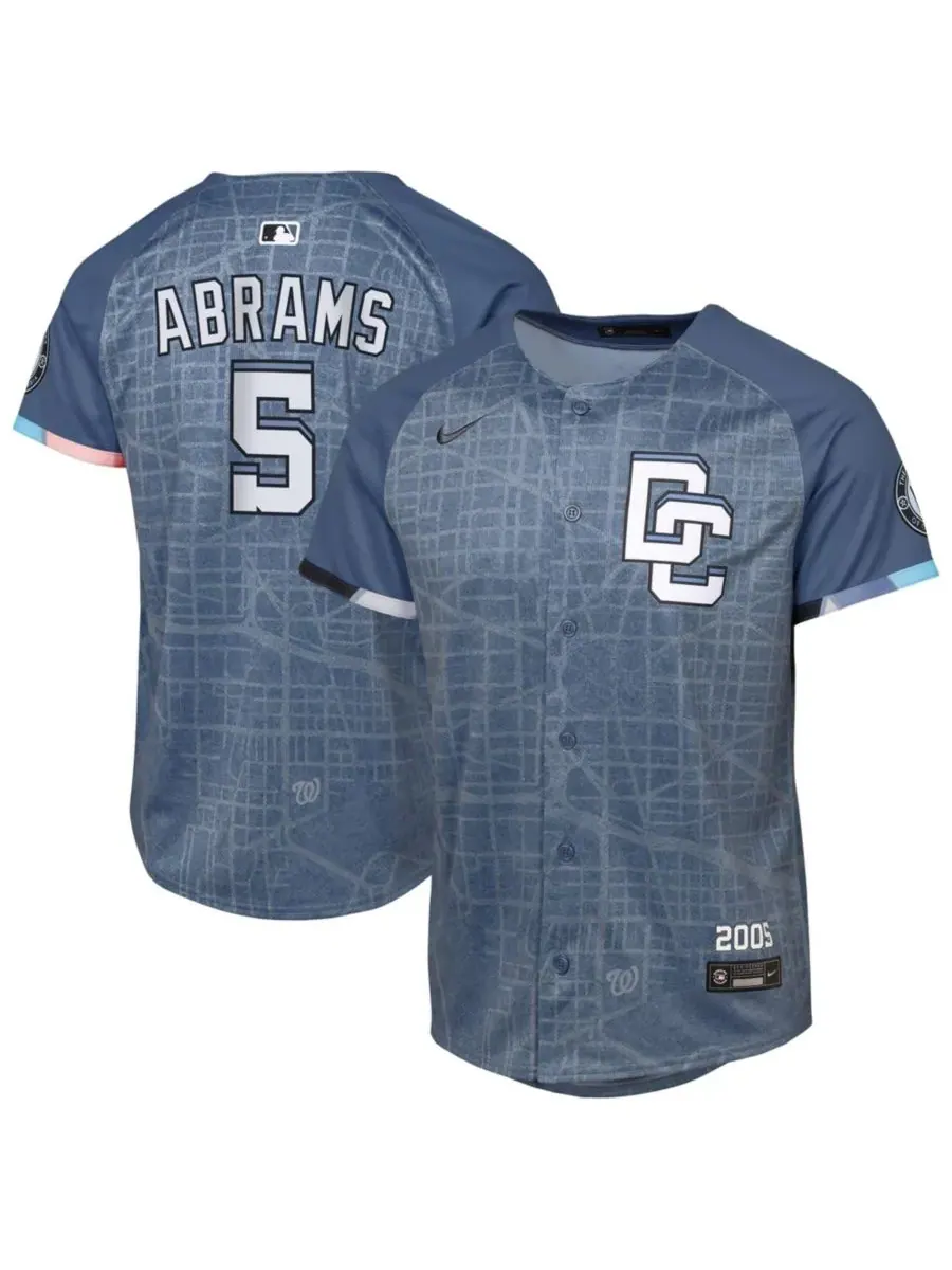 Outerstuff Детская футболка CJ Abrams Blue Washington Nationals 2025 City Connect Limited Player — изображение 1 из 3, синий