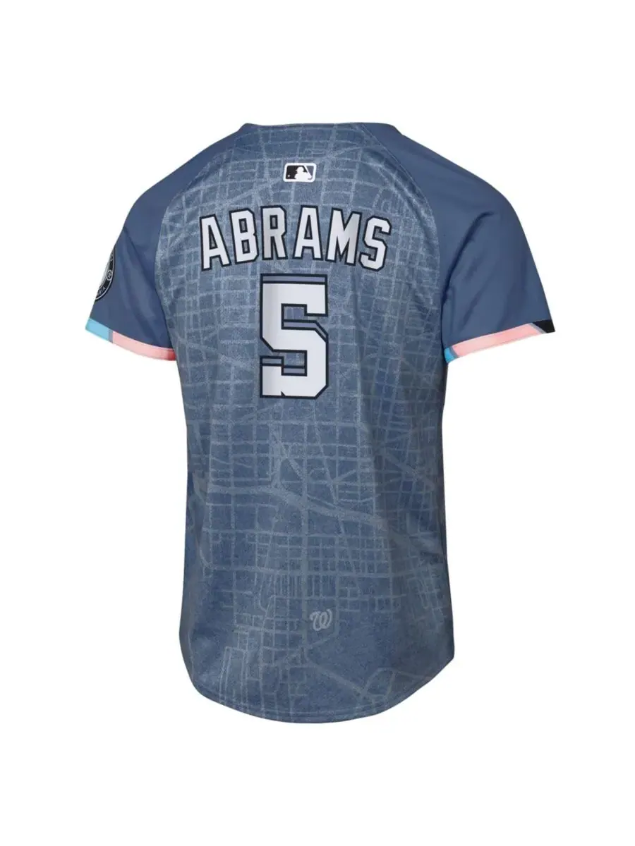 Outerstuff Детская футболка CJ Abrams Blue Washington Nationals 2025 City Connect Limited Player — изображение 3 из 3, синий