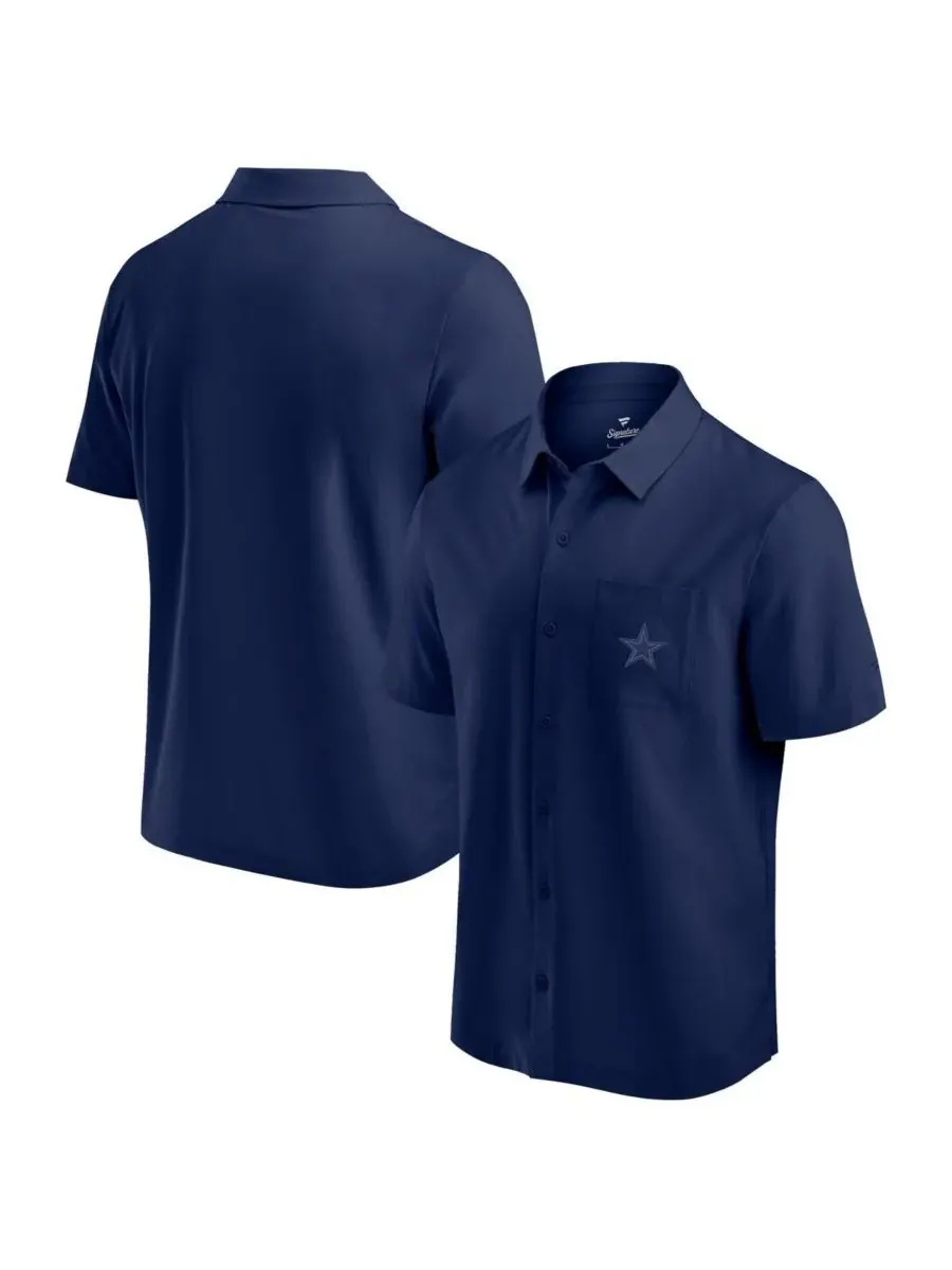 Fanatics Мужская темно-синяя рубашка на пуговицах с символикой команды Dallas Cowboys Front Office — изображение 1 из 3