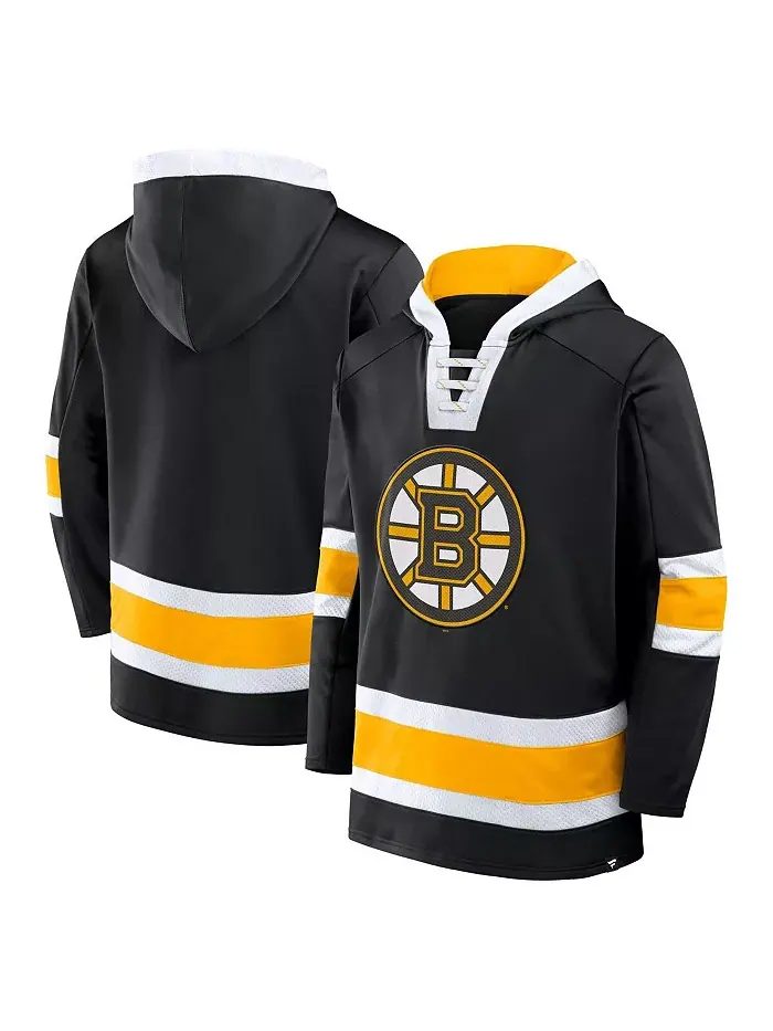 Мужская черная флисовая толстовка Inside Line с капюшоном Boston Bruins Fanatics — изображение 1 из 3