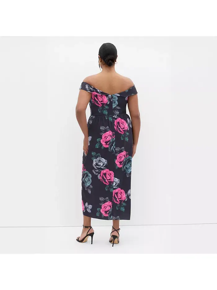 Платье с принтом Claire без рукавов plus size CITY CHIC — изображение 3 из 5