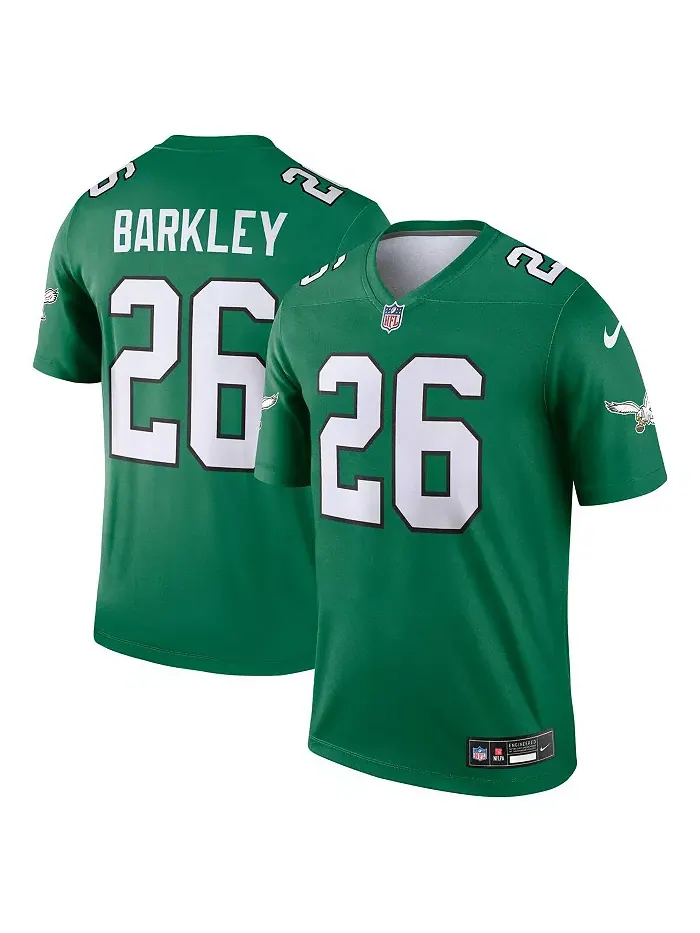 Мужская майка Saquon Barkley Kelly Green Philadelphia Eagles Alternate Legend Nike — изображение 1 из 3