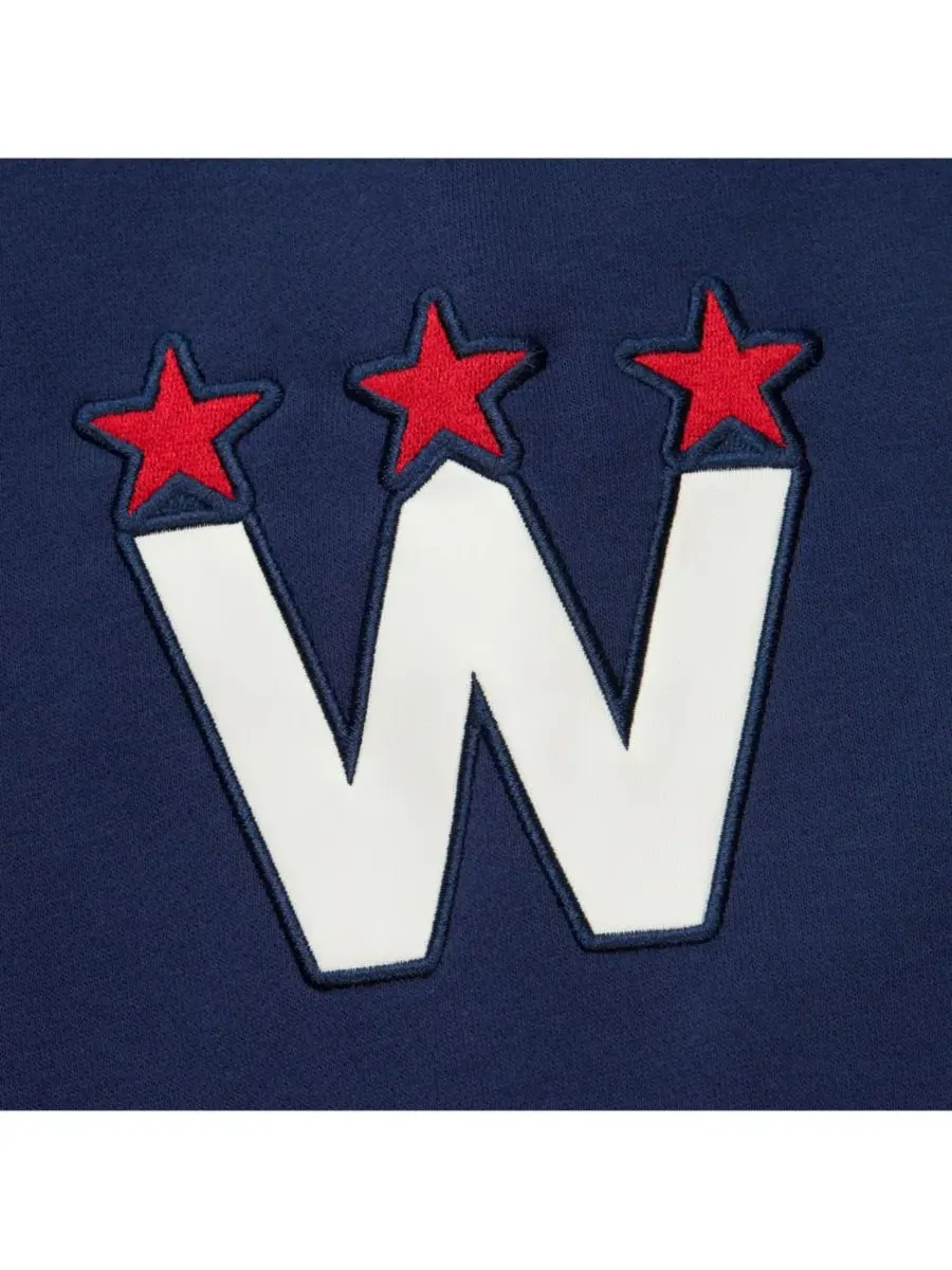 Mitchell & Ness Мужская темно-синяя толстовка Washington Capitals Heritage на шнуровке — изображение 3 из 5, темно-синий