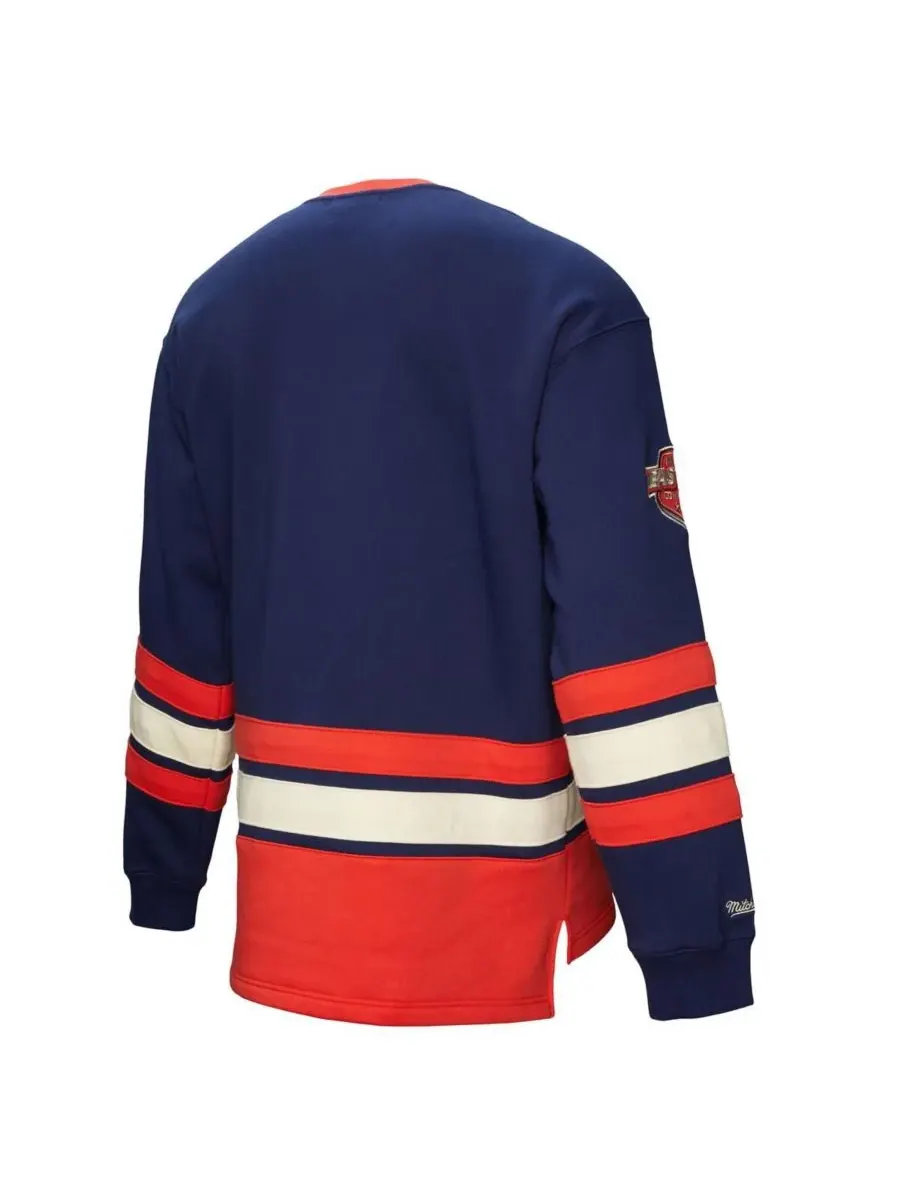 Mitchell & Ness Мужская темно-синяя толстовка Washington Capitals Heritage на шнуровке — изображение 4 из 5, темно-синий
