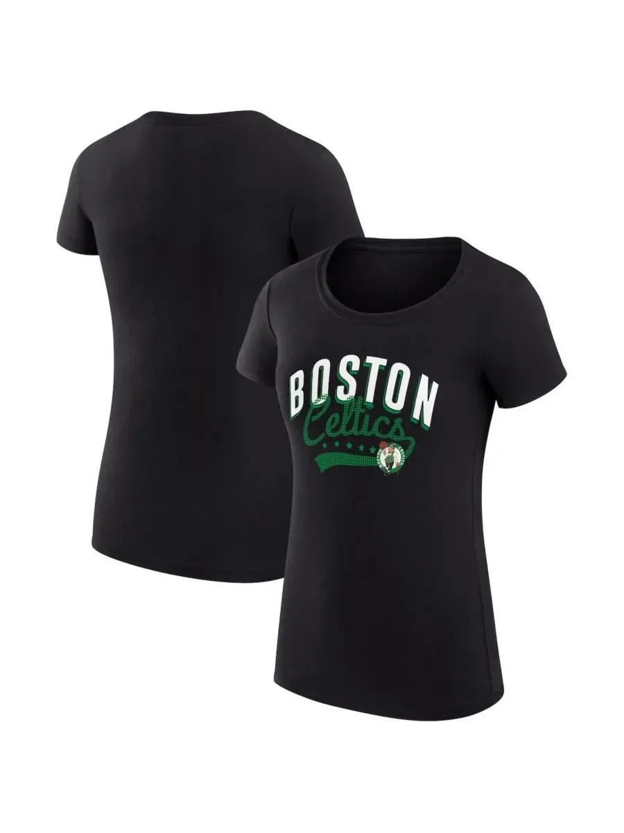 G-III 4Her by Carl Banks Женская черная футболка Boston Celtics Super-Slim Fit Lightweight Filigree — изображение 1 из 3