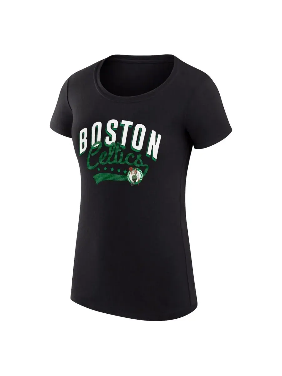 G-III 4Her by Carl Banks Женская черная футболка Boston Celtics Super-Slim Fit Lightweight Filigree — изображение 3 из 3