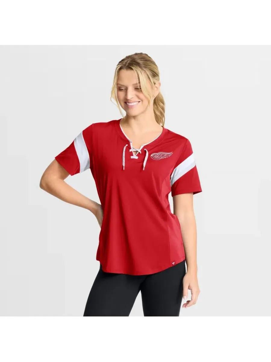 Женская красная футболка Detroit Red Wings Offside Athena Fanatics — изображение 1 из 4, красный