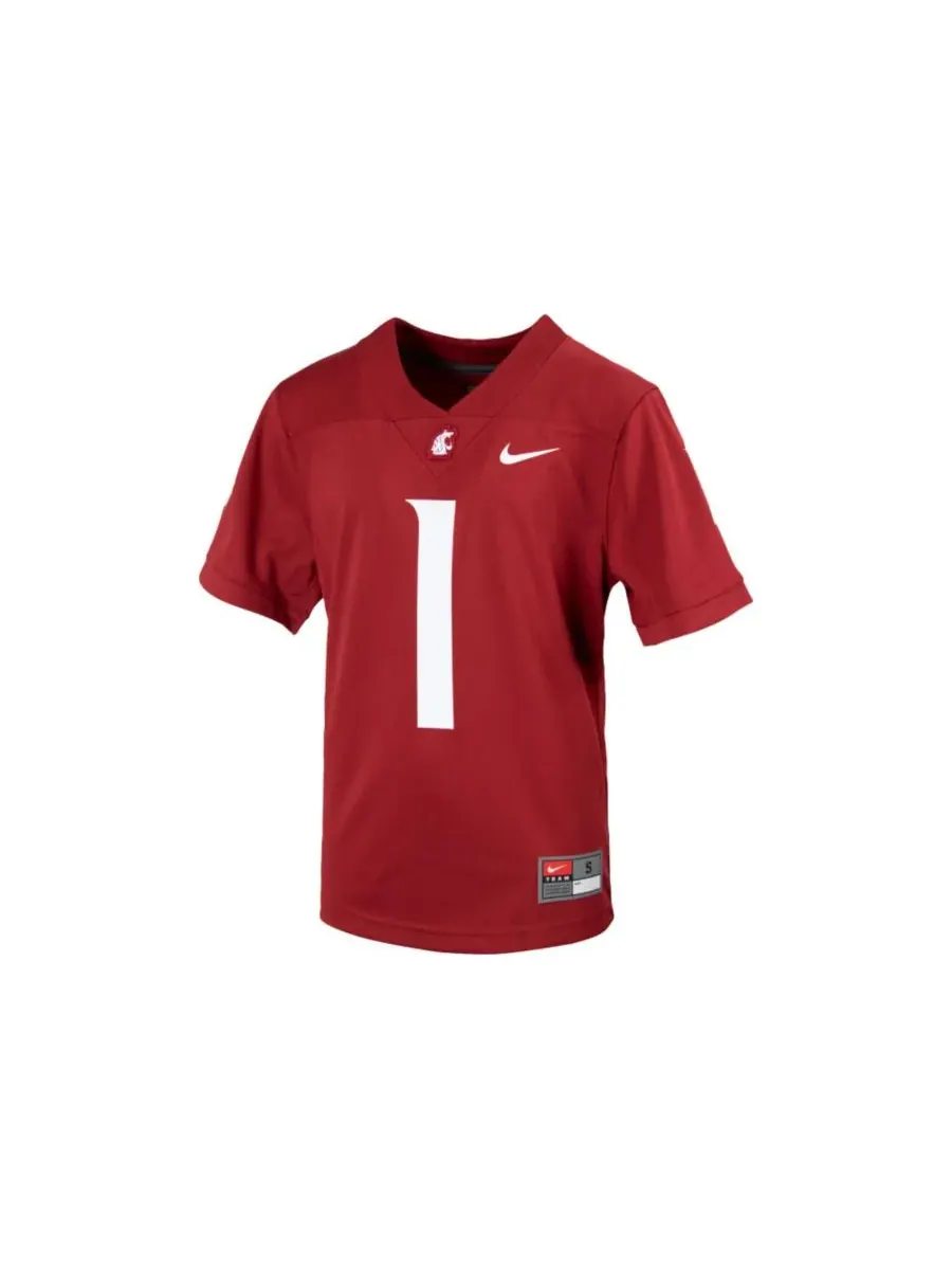 Футбольная майка команды Washington State Cougars для мальчиков и девочек (реплика) Nike — изображение 2 из 2, красный