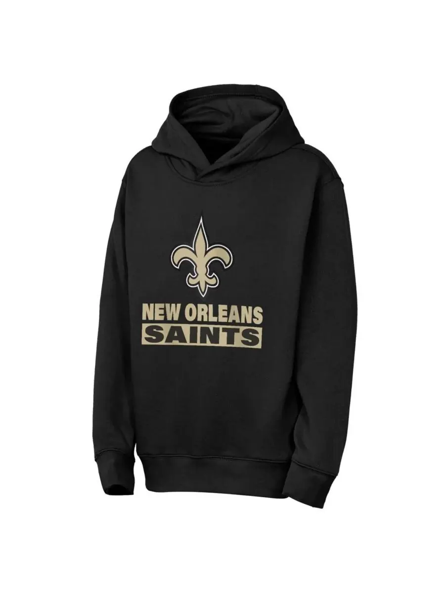 Outerstuff Толстовка Big Boys and Girls Black New Orleans Saints Back to Basics — изображение 3 из 3, черный