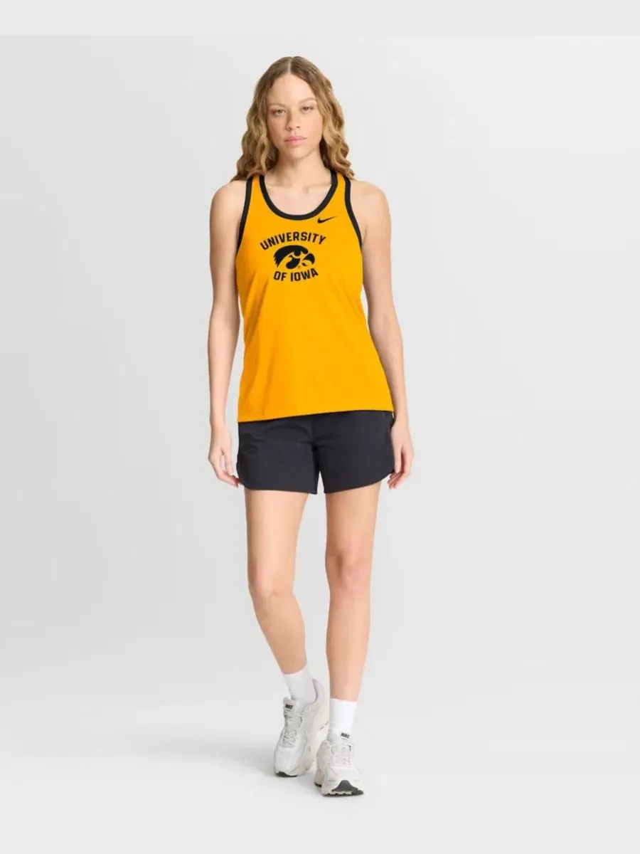 Женский топ-безрукавка с принтом Uni Name Tri-Blend Dri-FIT Nike — изображение 3 из 3, золото