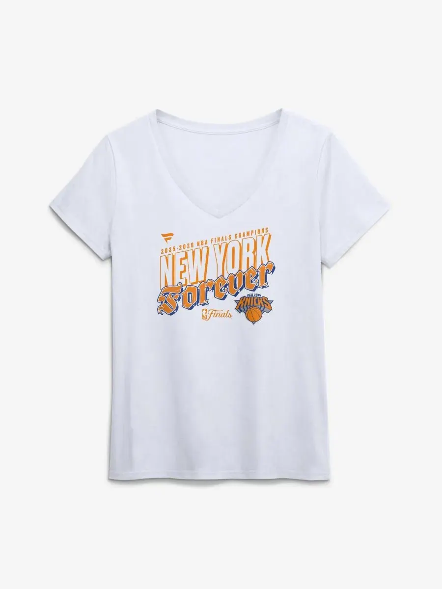 Футболка с V-образным вырезом с принтом чемпионата NBA 2026 Hometown V-Neck Fanatics — изображение 1 из 4, белый