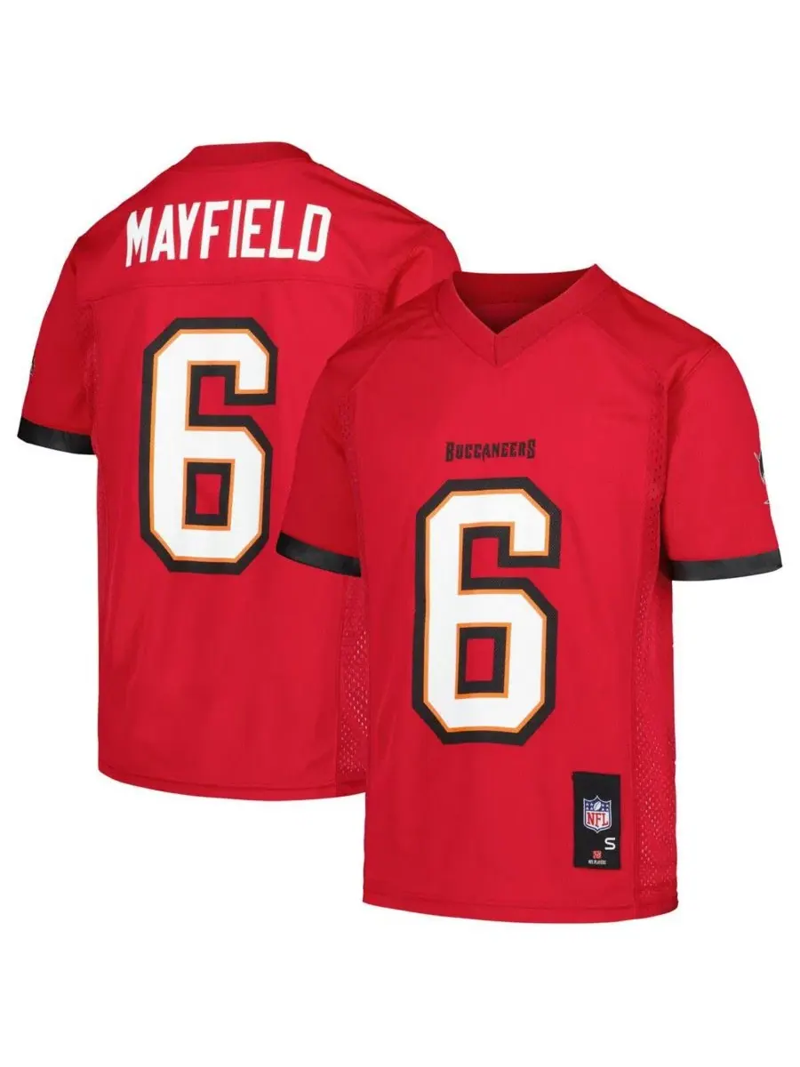 Футболка с коротким рукавом Baker Mayfield Red Tampa Bay Buccaneers Replica Player Outerstuff — изображение 1 из 3, красный