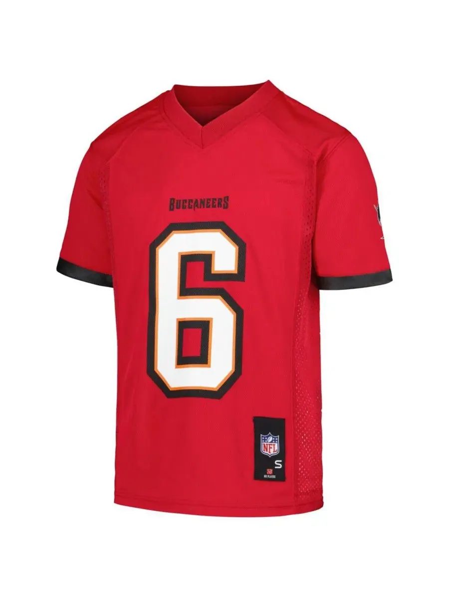 Футболка с коротким рукавом Baker Mayfield Red Tampa Bay Buccaneers Replica Player Outerstuff — изображение 2 из 3, красный