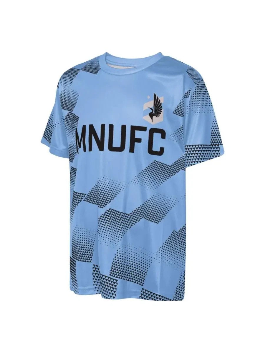 Футболка с коротким рукавом с принтом Minnesota United FC Sheer Thrill Outerstuff — изображение 3 из 3, светлый синий