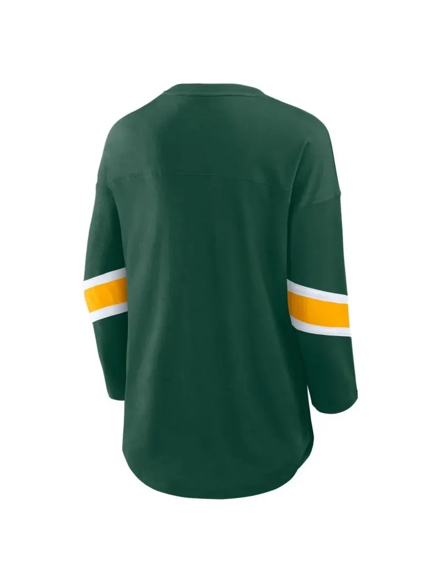Fanatics Женская футболка Green Bay Packers Redzone с рукавами 3/4 — изображение 2 из 3, зеленый
