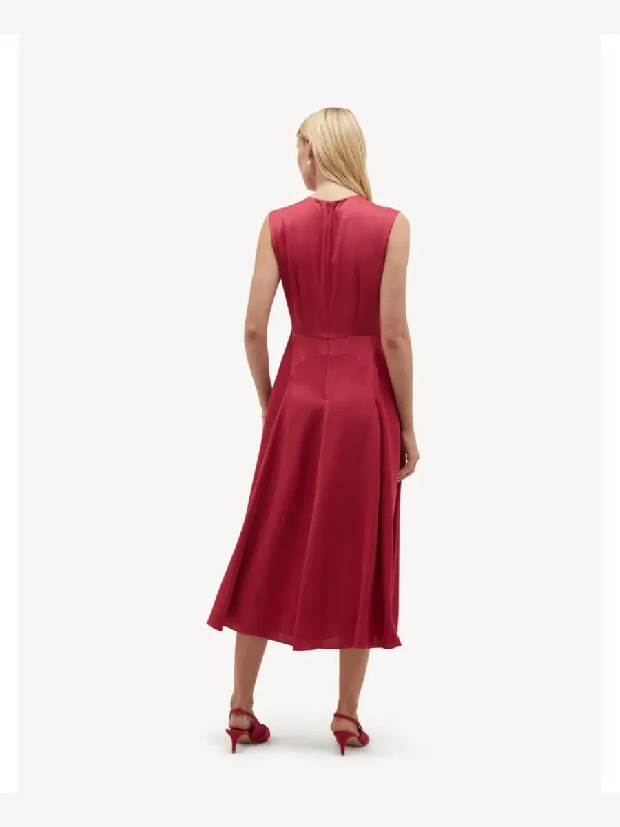 Платье миди без рукавов Isobel Midi Hobbs London, Mulberrypink — изображение 2 из 5