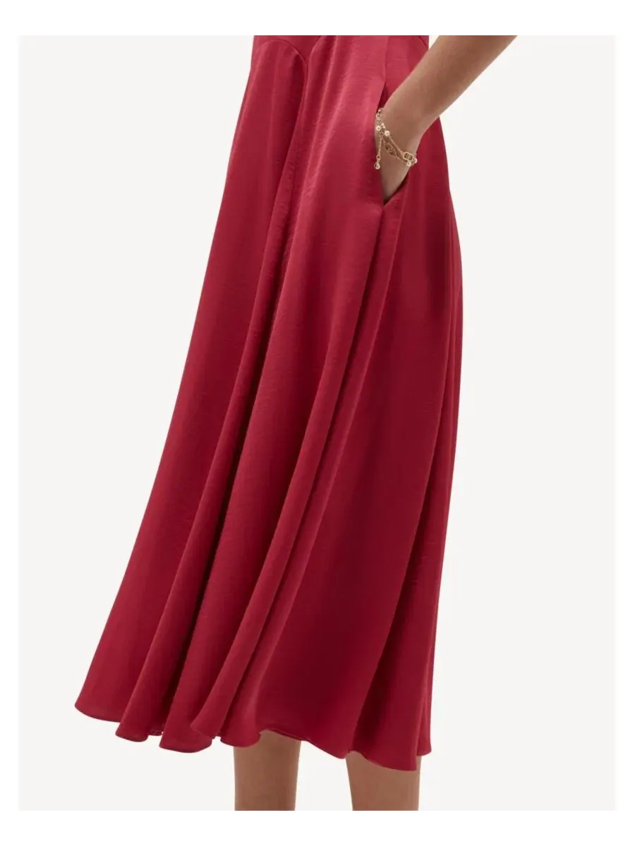 Платье миди без рукавов Isobel Midi Hobbs London, Mulberrypink — изображение 4 из 5