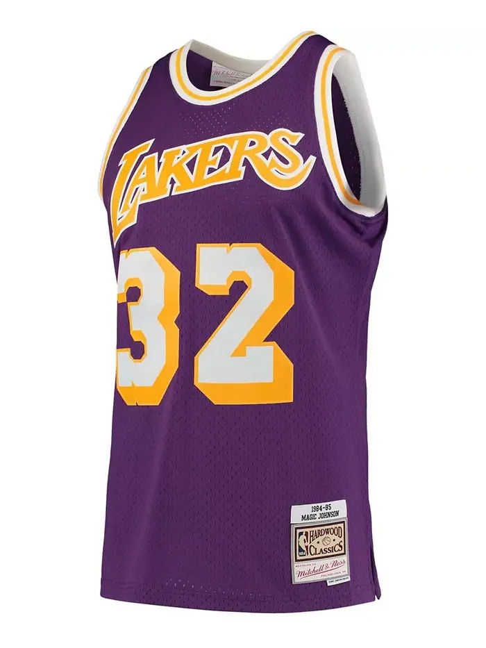 Мужская баскетбольная майка Magic Johnson Los Angeles Lakers 1984-85 Hardwood Classics Swingman в — изображение 2 из 3