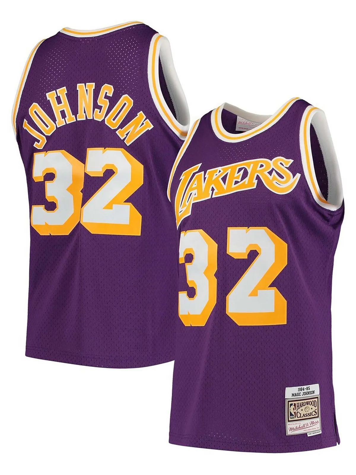 Мужская футболка magic johnson purple los angeles lakers 1984-85 hardwood classics swingman player — изображение 1 из 3
