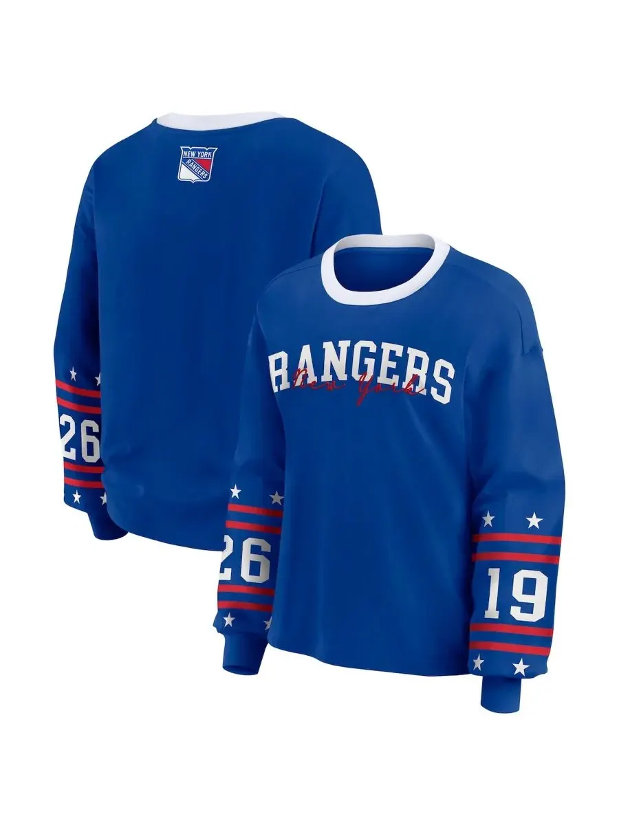 Футболка с длинным рукавом с принтом New York Rangers WEAR by Erin Andrews — изображение 1 из 5, синий