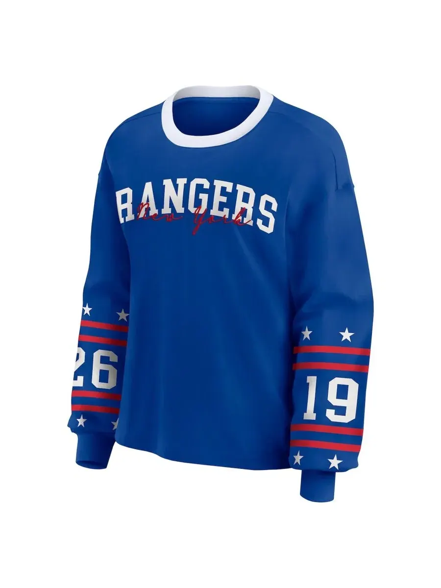 Футболка с длинным рукавом с принтом New York Rangers WEAR by Erin Andrews — изображение 2 из 5, синий