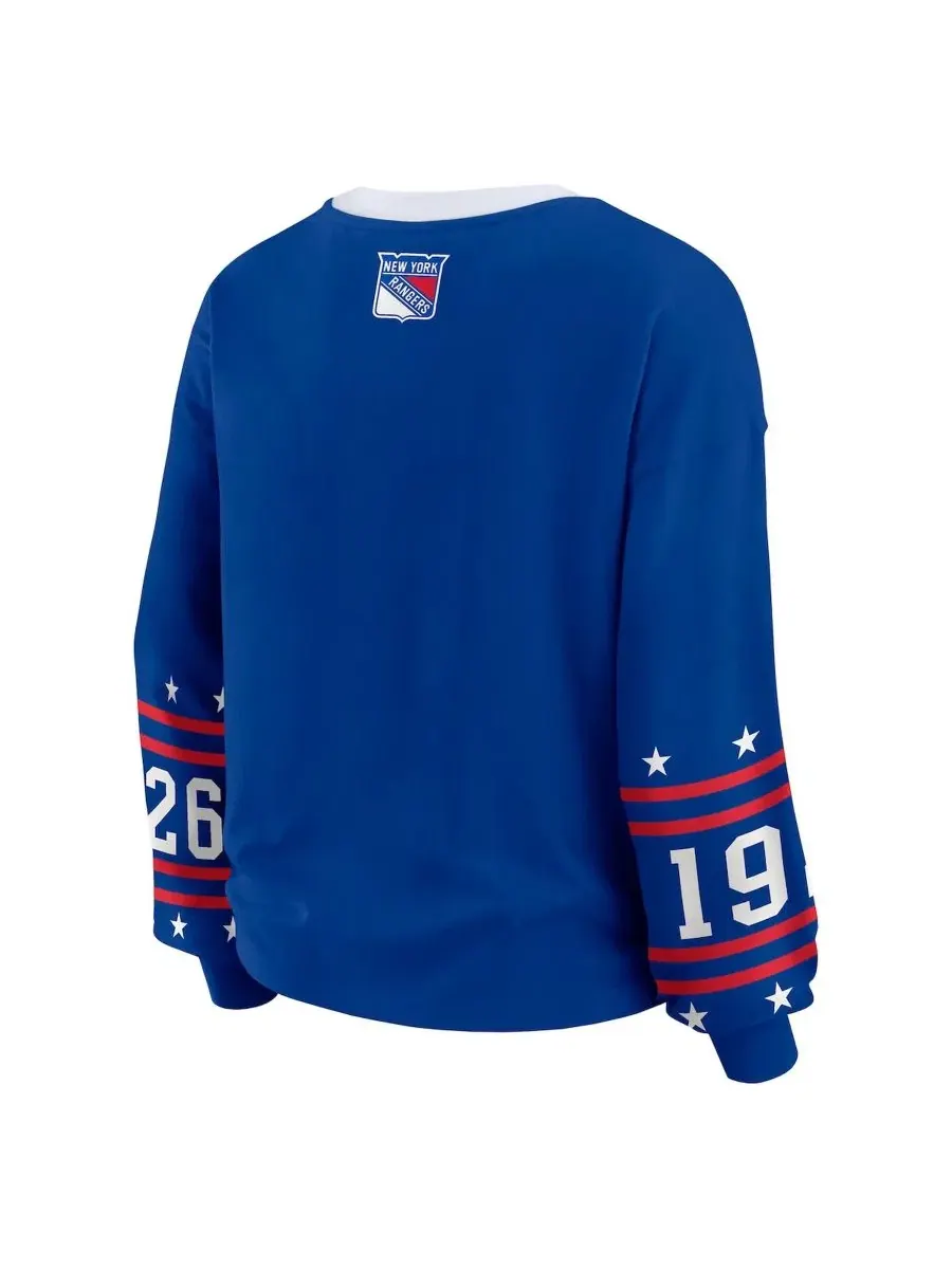 Футболка с длинным рукавом с принтом New York Rangers WEAR by Erin Andrews — изображение 3 из 5, синий