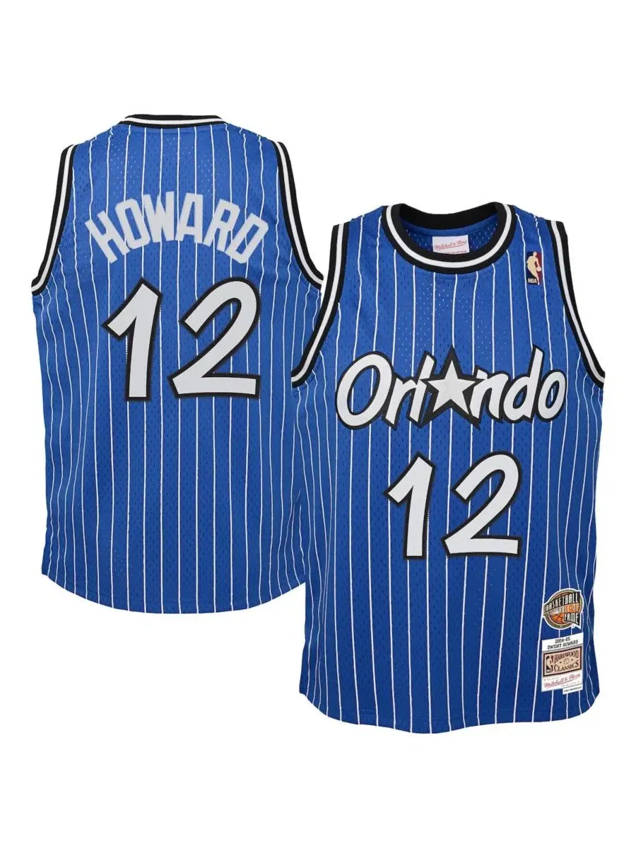 Майка баскетбольная с длинным рукавом Dwight Howard Blue Orlando Magic 2004/05 Hardwood Classics — изображение 1 из 3, синий