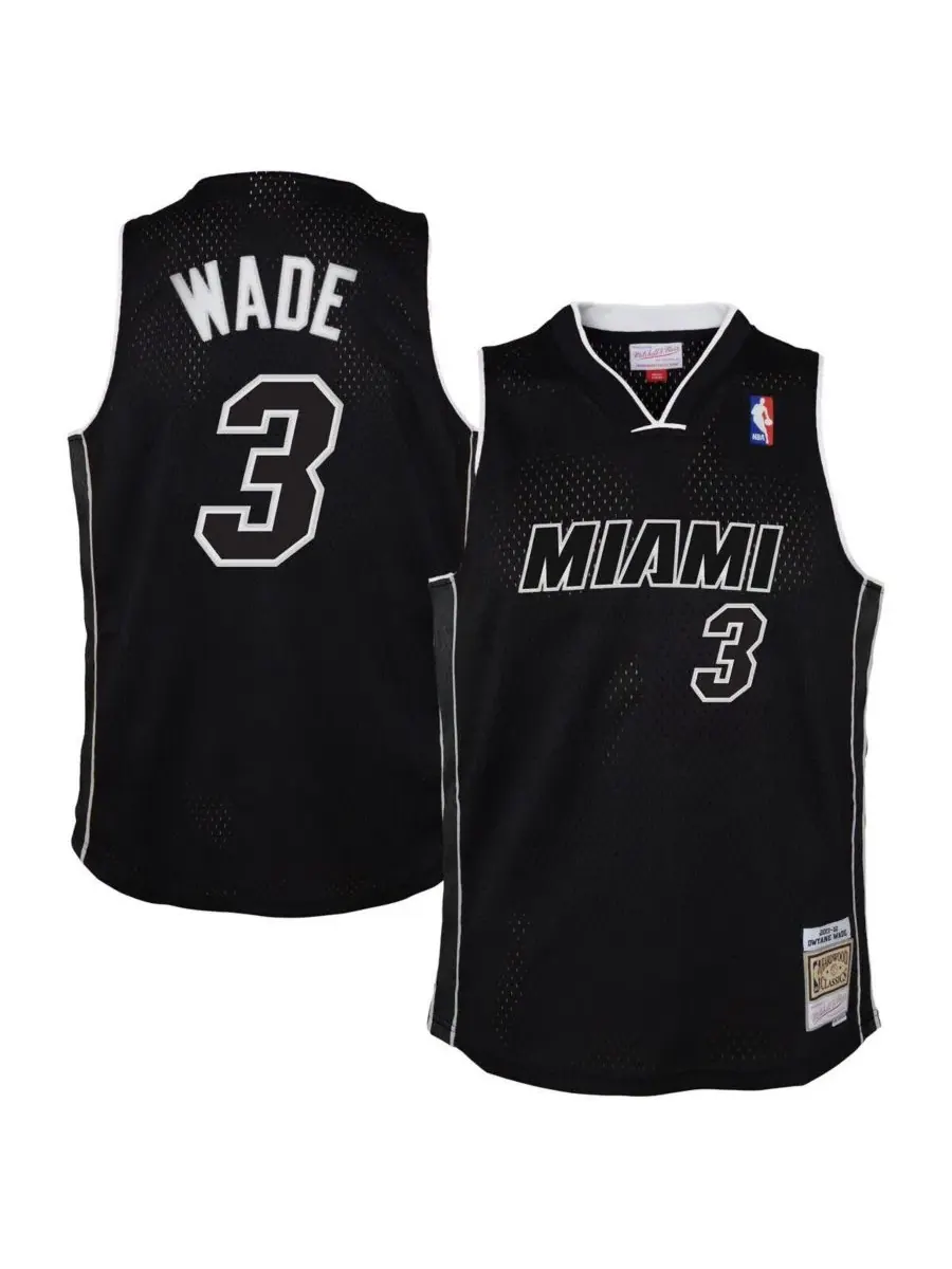 Баскетбольная майка Dwyane Wade Miami Heat Hardwood Classics Swingman Mitchell & Ness — изображение 1 из 3, черный