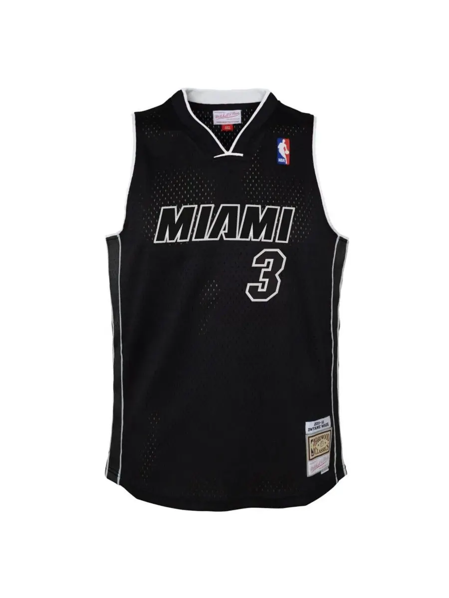 Баскетбольная майка Dwyane Wade Miami Heat Hardwood Classics Swingman Mitchell & Ness — изображение 2 из 3, черный