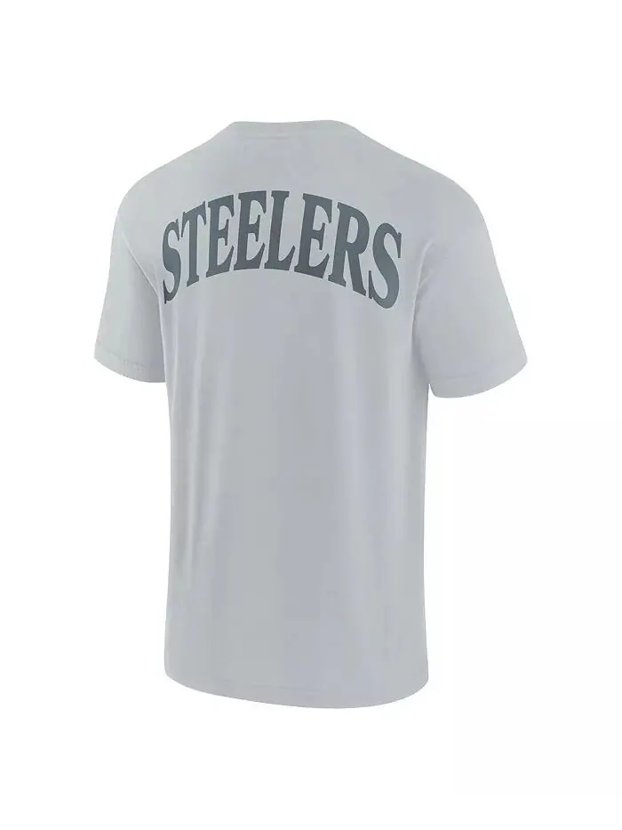 Мужская и женская серая футболка Pittsburgh Steelers Elements Iconic Tri-blend Fanatics — изображение 3 из 3