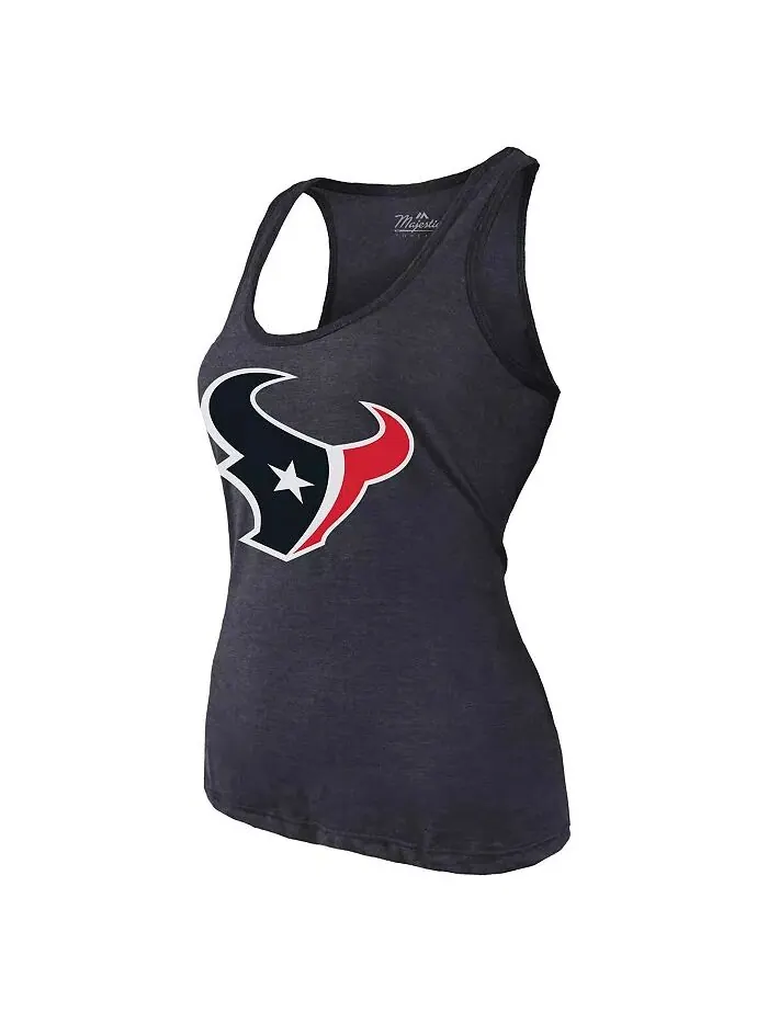 Женская майка CJ Stroud Navy Houston Texans с именем и номером Tri-Blend Majestic — изображение 2 из 3