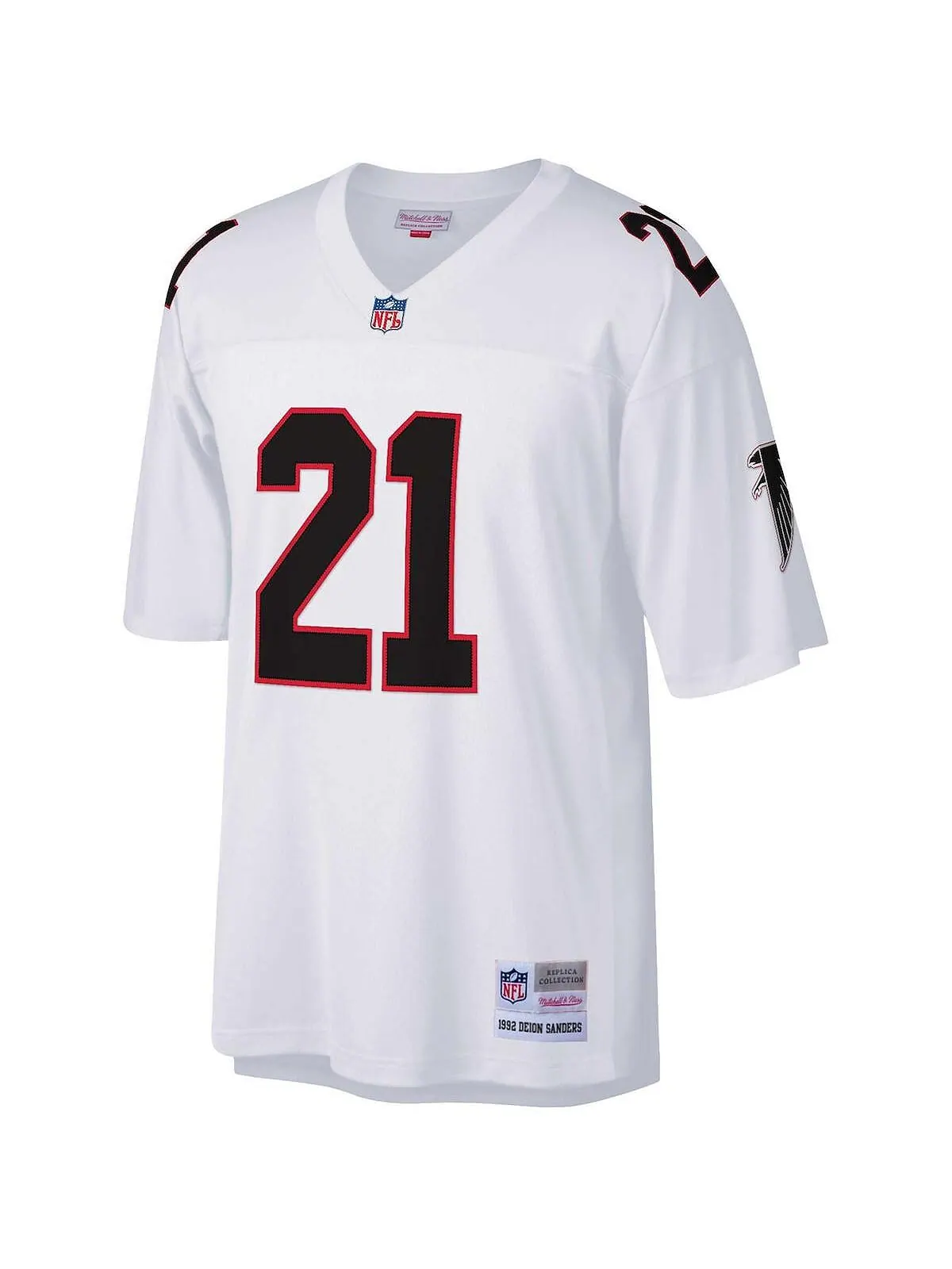 Мужская футболка deion sanders white atlanta falcons big and tall 1992 года, копия джерси для — изображение 3 из 3, белый