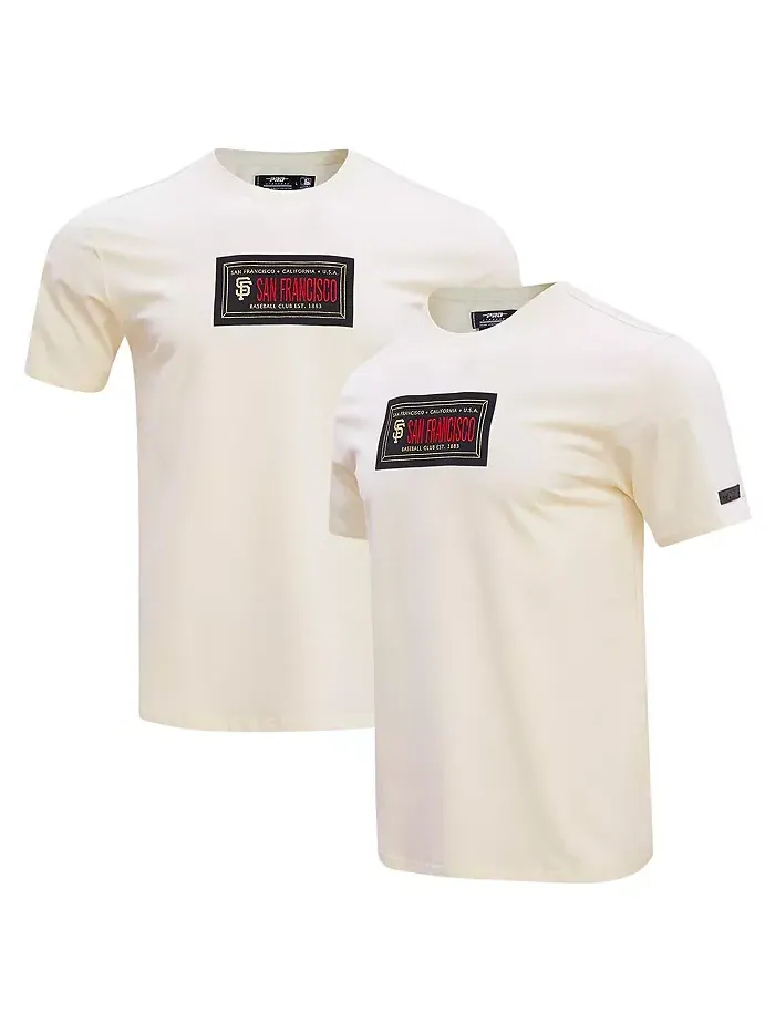 Мужская футболка San Francisco Giants Club Member Badge кремового цвета Pro Standard — изображение 1 из 4