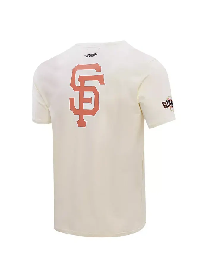 Мужская футболка San Francisco Giants Club Member Badge кремового цвета Pro Standard — изображение 2 из 4