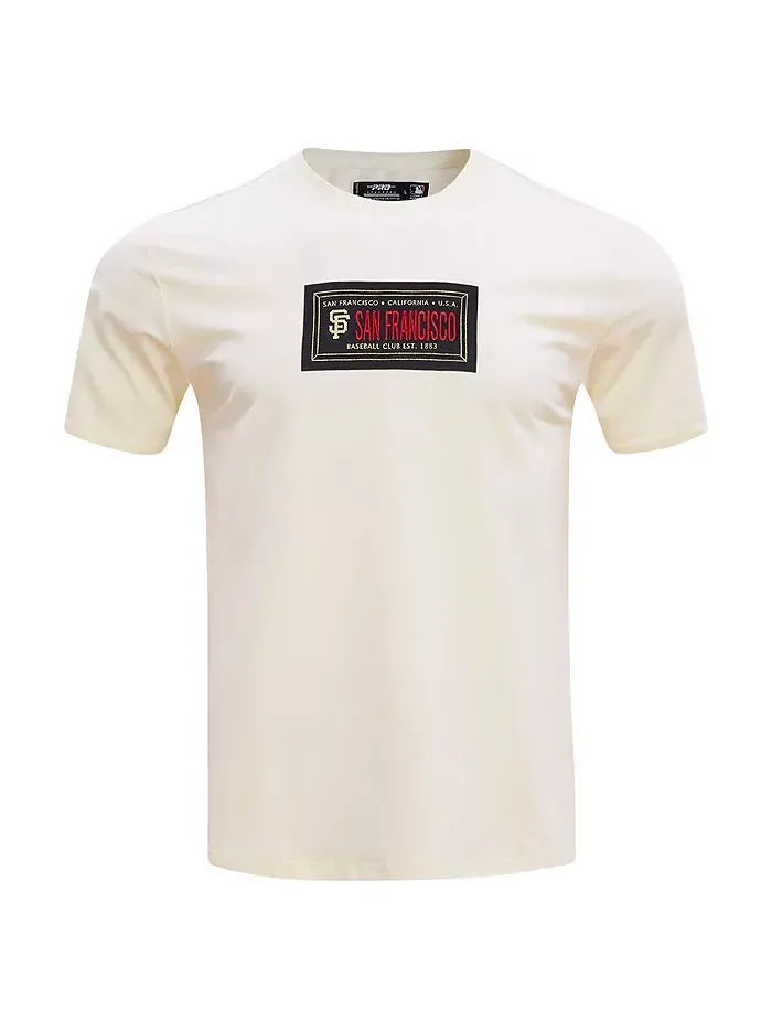 Мужская футболка San Francisco Giants Club Member Badge кремового цвета Pro Standard — изображение 3 из 4