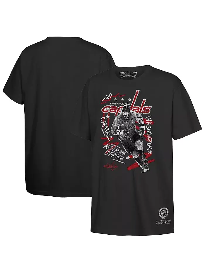 Футболка для мальчиков и девочек Alexander Ovechkin "Chalked Up" черная, Washington Capitals — изображение 1 из 3